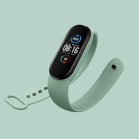Xiaomi Mi Band 7 ile uyumlu Saat Kayışı Ent Kaliteli Xiaomi Mi Band 7 ile uyumlu Spor Saat Kontrast Renkli Termoplastik Toz Pembe