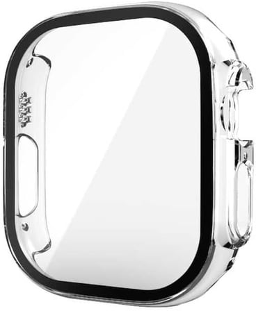 Apple ile uyumlu Watch Ultra 49mm Kasa ve Ekran Koruyucu Watch Gard 20 Renksiz