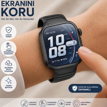 Watch Fit 5 Pro Koruyucu İle Uyumlu Ekran Koruyucu, Tam Kaplayan Akıllı Saat Koruması, Çizilmeye Dayanıklı Tpu Koruma 2 Adet, Hd Şeffaf