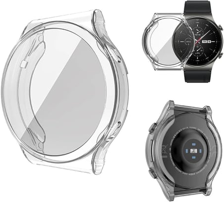 Huawei Watch GT 3 Gard 360 Kapatan 46 mm Ekran Koruyucu Silikon Şeffaf