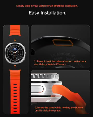 Galaxy Watch 8 Band için, Samsung Galaxy Watch 8 44/40mm, 8 Classic 46mm (2025) WBS2 Dayanıklı Silikon Spor Kayış ile Uyumlu