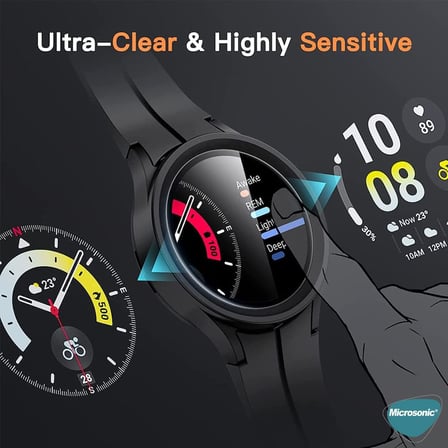 Samsung Galaxy Watch 7 44mm Tam Kaplayan Nano Cam Ekran Koruyucu Siyah [Galaxy Watch 7 44mm ile Uyumlu Ekran Koruyucu - Siyah]