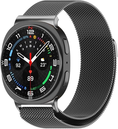 Samsung Galaxy Watch 8 44mm Milanese Loop için Kordon Siyah [Galaxy Watch 8 44mm ile Uyumlu Kordon - Siyah]