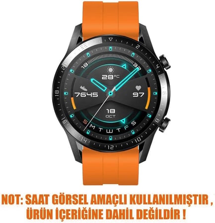 Huawei Watch GT3 42mm Kordon, Silicone RapidBands Turuncu