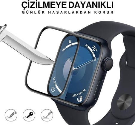 Apple Watch 10. Nesil 46mm Uyumlu 3D Full Ekran Koruyucu