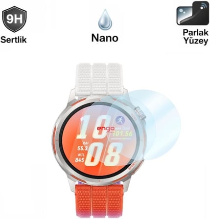 Huawei Watch Gt Runner 2 İle Uyumlu Ekran Koruyucu Çizilmeye Dayanıklı Akıllı Saat Koruması, 9H Temperli Kırılmaz Esnek Nano Cam, Hd Şeffaf 2 Adet