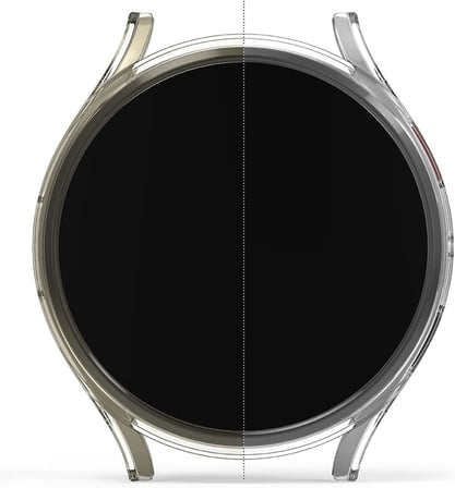 Samsung Galaxy Watch 6 Classic ile uyumlu 47mm ve 43mm Önü Açık Çerceve PC Wafture Silikon Kılıf Koruma Galaxy Watch 6 ile Uyumlu Gard Çerçeve (Şeffaf)