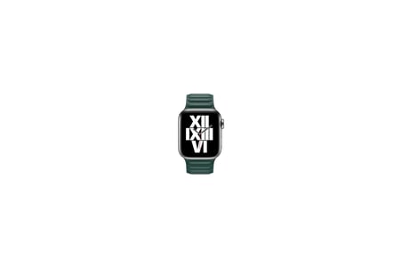 ​​​Apple İle Uyumlu Watch 44mm KRD-34 Deri Kordon Koyu Yeşil