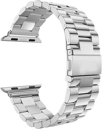 Apple Watch Ultra için Metal Stainless Steel Kordon Gümüş [Watch Ultra ile Uyumlu Kordon - Gümüş]