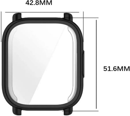 XIAOMI Redmi Watch 5 Lite ile Uyumlu Tam Kapatan Çerceve Önü Kapalı Tasarım Silikon Kılıf Çerçeve Darbe ve çiziklere Karşı Koruma Şeffaf