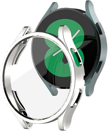 Samsung Galaxy Watch 5 Pro (SM-R920) ile Uyumlu Tam Kapatan Çerceve PC Kasa Koruma Galaxy Watch 5 Pro ile Uyumlu Gard Çerçeve (Gümüş)