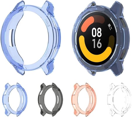 Xiaomi Watch S1 Active Gl ile Uyumlu Toz ve Kirden Koruyan Sadece Kasa Koruma Ekran Açık Xiaomi Watch S1 Active Gl ile Uyumlu Akıllı Saat Çerçeve Koruması (Mavi)