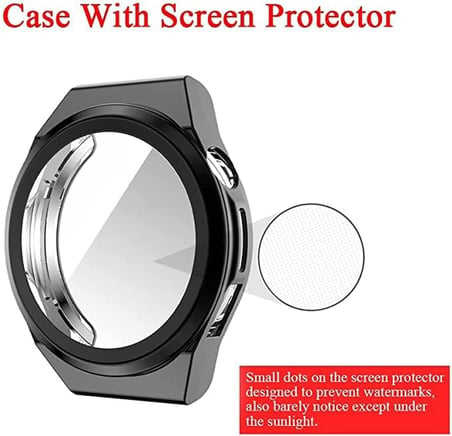 Huawei Watch GT Runner ile uyumlu Watch Gard 02 Ekran Koruyucu Siyah