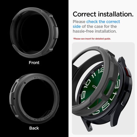 Galaxy Watch 6 Classic (43mm) ile Uyumlu Kılıf Liquid Air Matte Black - ACS06395