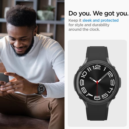 Galaxy Watch 6 Classic (43mm) ile Uyumlu Kılıf Liquid Air Matte Black - ACS06395