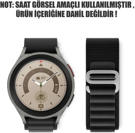 Huawei Watch GT5 Pro 42mm Kordon Alpine Loop Siyah [Watch GT5 Pro 42mm ile Uyumlu Kordon - Siyah]