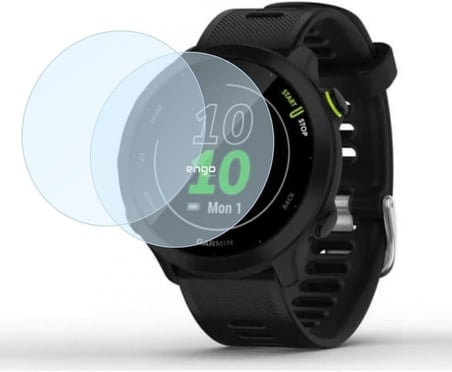 Garmin Forerunner 55 İle Uyumlu Ekran Koruyucu Çizilmeye Dayanıklı Akıllı Saat Koruması, 9H Temperli Kırılmaz Esnek Nano Cam, Hd Şeffaf 2 Adet