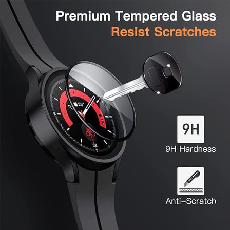 Samsung Galaxy Watch 8 ile uyumlu PMMA Pet Dungeon Armor Saat Ekran Koruyucu Galaxy Watch 8 Ekran Koruma Siyah (Siyah, Galaxy Watch 8 44mm)