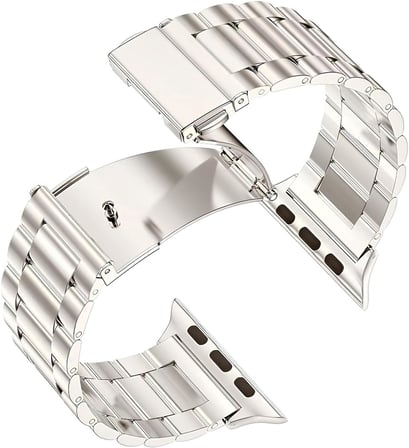 Watch 46mm 45mm 44mm 42mm 49mm Uyumlu Kordon Stal Baklalı Çelik Kordon Rahatsız Etmeyen Apple Watch Ultra 2/1 10 9 8 SE 7 6 5 4 3 2 1 Uyumlu Kordon