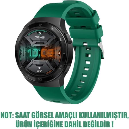 Huawei Watch 2 Classic için Kordon, Silicone RapidBands Koyu Yeşil [Watch 2 Classic ile Uyumlu Kordon - Koyu Yeşil]