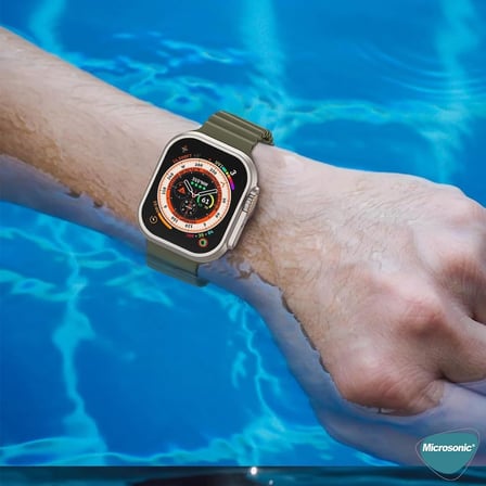 Apple Watch Series 8 41mm için Kordon Aqua Belt Sarı [Watch Series 8 41mm ile Uyumlu Kordon - Sarı]