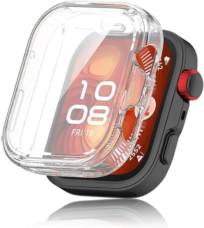 Huawei Watch Fit 4 Pro için Kılıf 360 Full Round Soft Silicone Şeffaf [Watch Fit 4 Pro ile Uyumlu Kılıf - Şeffaf]