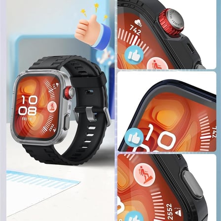 Huawei Watch Fit 4 Pro için Kılıf 360 Full Round Soft Silicone Şeffaf [Watch Fit 4 Pro ile Uyumlu Kılıf - Şeffaf]