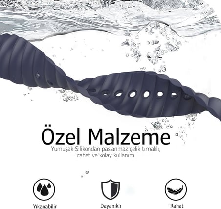 Apple Watch Silikon Kayış 38-40-41mm Uyumlu Yumuşak Rahat Günlük Kullanım Değiştirilebilir Saat Bandı