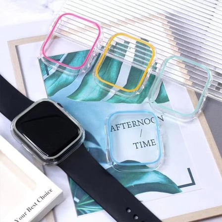 [Watch 3 2 1 42MM] Watch 3 2 1 42MM Kasa Kılıf Neon Sert Şeffaf Tam Kaplayan Watch Kılıf Koruyucu Kılıf Parlak Renkli Apple Watch 3 2 1 42MM ile Uyumludur
