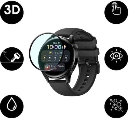 Samsung Galaxy Watch 4 ile uyumlu 41mm Ekran Koruma Tam Kaplayan Kavisli Ekran Koruyucu Nano Pet