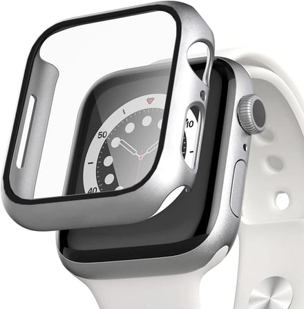 Apple Watch Series 8 41mm için Kılıf Matte Premium Slim WatchBand Gümüş [Watch Series 8 41mm ile Uyumlu Kılıf - Gümüş]