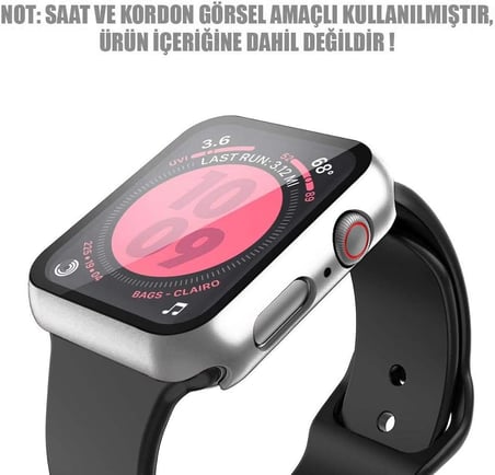 Apple Watch Series 8 41mm için Kılıf Matte Premium Slim WatchBand Gümüş [Watch Series 8 41mm ile Uyumlu Kılıf - Gümüş]