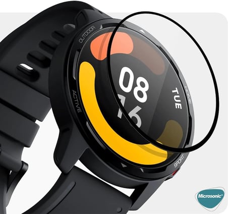 Xiaomi Watch S4 Tam Kaplayan Nano Cam Ekran Koruyucu Siyah [Watch S4 ile Uyumlu Ekran Koruyucu - Siyah]