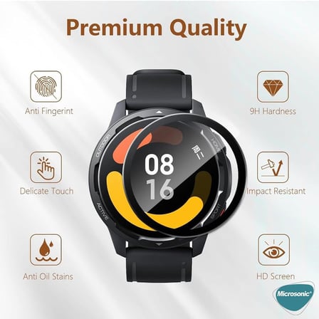 Xiaomi Watch S4 Tam Kaplayan Nano Cam Ekran Koruyucu Siyah [Watch S4 ile Uyumlu Ekran Koruyucu - Siyah]