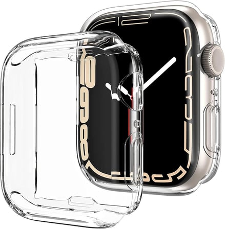 Apple Watch Series 10 42mm Kılıf 360 Full Round Soft Silicone Şeffaf [Watch Series 10 42mm ile Uyumlu Kılıf - Şeffaf]