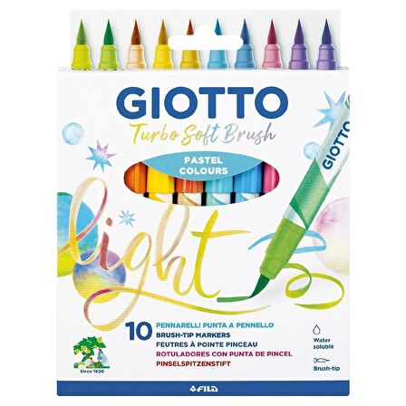 Giotto Turbo Soft Brush Marker Fırça Uçlu Kalem Pastel 10 Renk (FT426900)