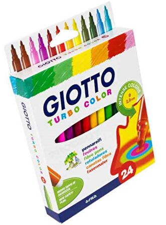 GIOTTO KEÇELİ KALEM TURBO COLOR ASKILI 24LÜ 071500