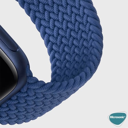 Huawei Watch GT 3 Pro 46mm Titanyum Kordon, (Medium Size, 155mm) Braided Solo Loop Band (Huawei Watch GT3 Pro 46mm Titanyum ile Uyumlu Kordon, Akıllı Saat Kayışı)