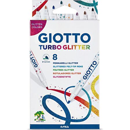 Giotto Simli Keçeli Kalem Turbo Glitter 8'li ( FT42580 )