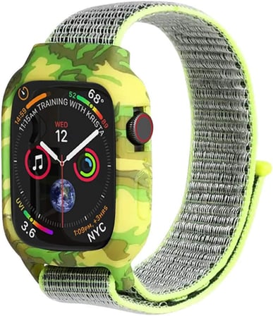 Apple Watch Series 4 40mm Kordon Camouflage Armor Pro Sarı