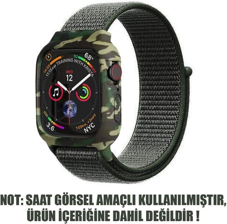 Apple Watch Series 4 40mm Kordon Camouflage Armor Pro Sarı