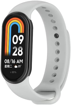 Xiaomi Mi Band 8 Mi Band 9 Mi Band 10 ile Uyumlu Silikon Kordon Kayış Metal Pimli