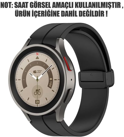 Samsung Galaxy Watch 6 Classic 43mm için Kordon Ribbon Line Siyah [Galaxy Watch 6 Classic 43mm ile Uyumlu Kordon - Siyah]