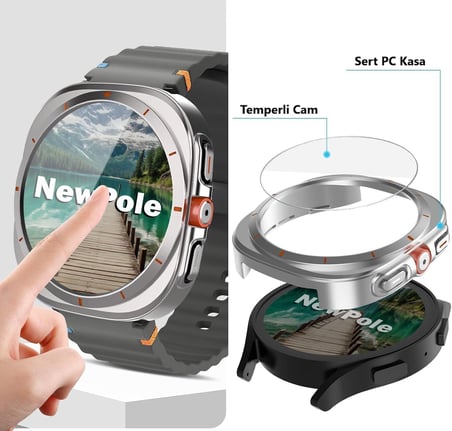 Samsung Galaxy Watch 6 40MM İçin Ultra Görünümlü Ekran Koruyucu Kılıf - Tam Kaplayan Kasa Koruyucu