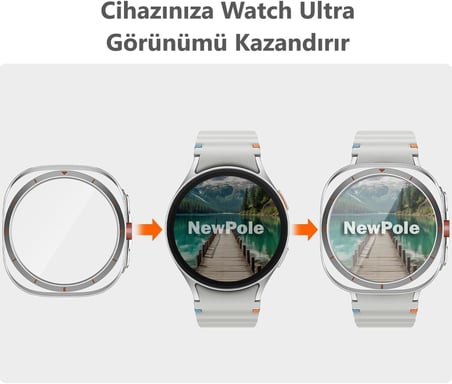 Samsung Galaxy Watch 6 40MM İçin Ultra Görünümlü Ekran Koruyucu Kılıf - Tam Kaplayan Kasa Koruyucu