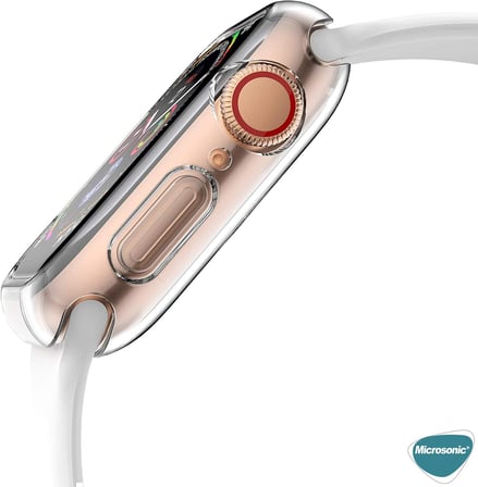 Apple Watch Ultra 2 Kılıf 360 Full Round Soft Silicone Şeffaf [Watch Ultra 2 ile Uyumlu Kordon - Şeffaf]
