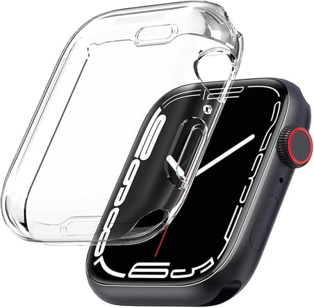 Apple Watch Ultra 2 Kılıf 360 Full Round Soft Silicone Şeffaf [Watch Ultra 2 ile Uyumlu Kordon - Şeffaf]