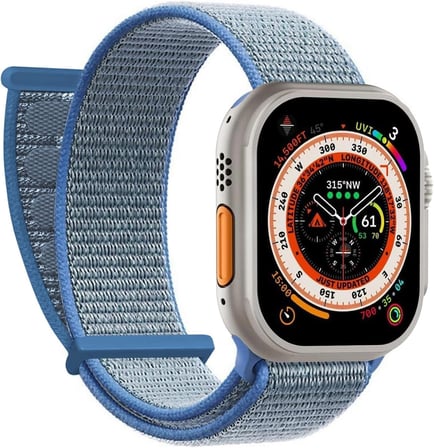Apple Watch Series 11 42mm Hasırlı için Kordon Woven Mavi [Watch Series 11 42mm ile Uyumlu Kordon - Mavi]