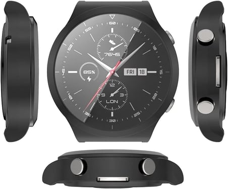 Huawei Watch GT 3 Gard 360 Kapatan 46 mm Ekran Koruyucu Silikon Siyah