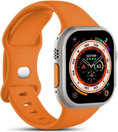 Apple Watch Ultra için Kordon ActiveFlex Wristband Turuncu [Watch Ultra ile Uyumlu Kordon - Turuncu]